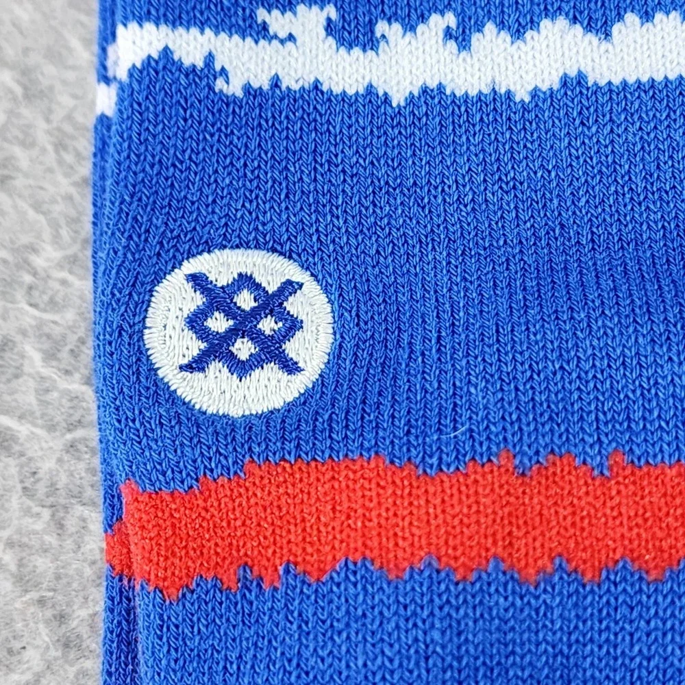 Lot Of 2 Toronto Blue Jays Chalk Crew Socks Mens L 9-13 Black/Blue Stance Casual